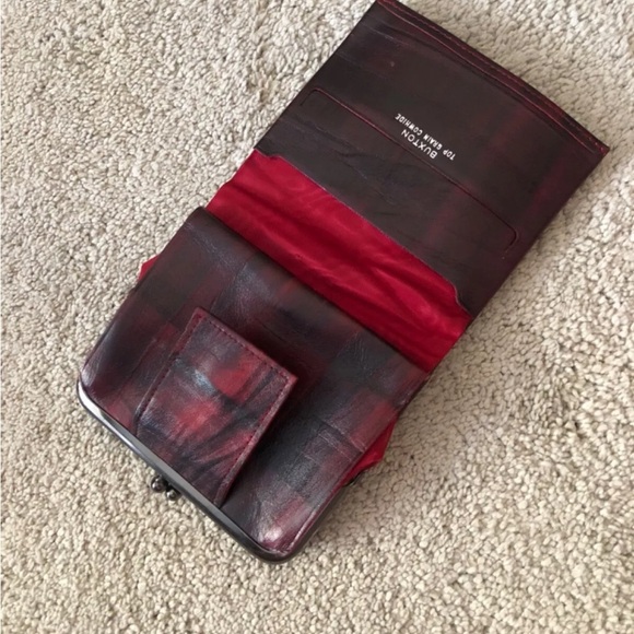 Vintage BUXTON‎ Wallet Burgundy Maroon Top Grain Cowhide Leather - Picture 6 of 15